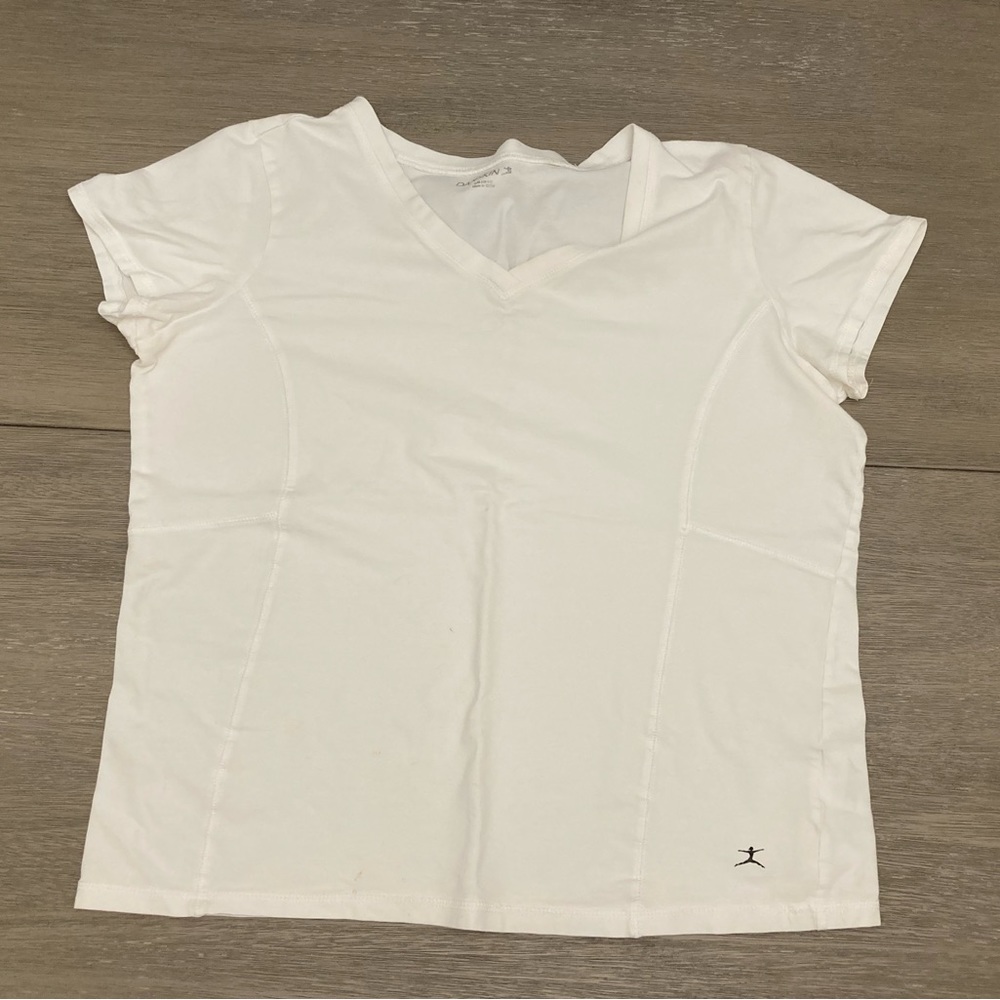 💟 Danskin athletic tee, white, women’s large